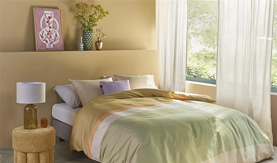 Pastel kleurig beddengoed