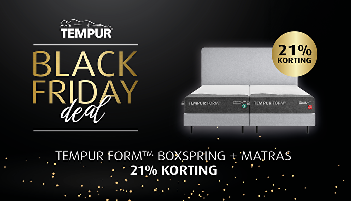 Black Friday voordeel: 21% korting op TEMPUR Form™ combinaties