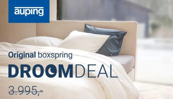 Auping Droomdeal: €1.000 voordeel op een complete boxspring
