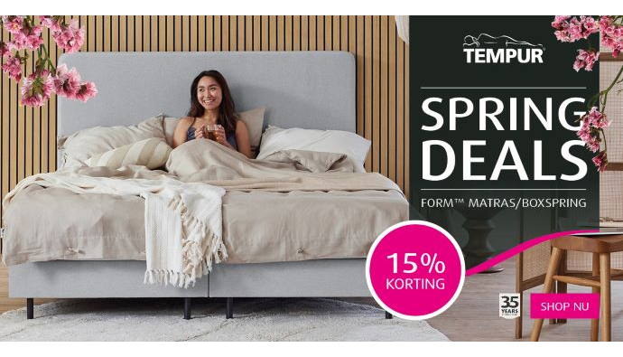 15% korting op TEMPUR Form™ Boxsprings en matrassen 