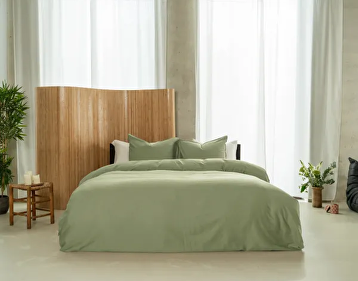 Dekbedovertrek Kayori Edo Olijfgroen
