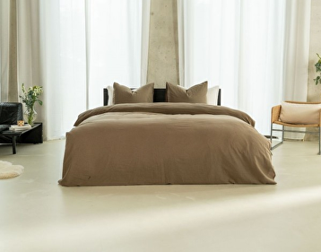 Kayori dekbedovertrek Ine Linnen Khaki