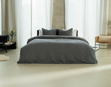 Kayori Dekbedovertrek Ine Linnnen Antracite