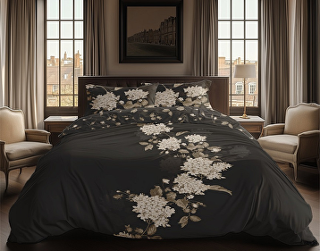 Dekbedovertrek Heckett & Lane Ivy Classic antraciet