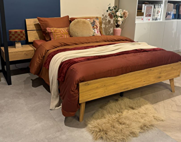 30% KORTING  Hasena Oak Wild massief eiken ledikant Showroommodel 160x200 cm